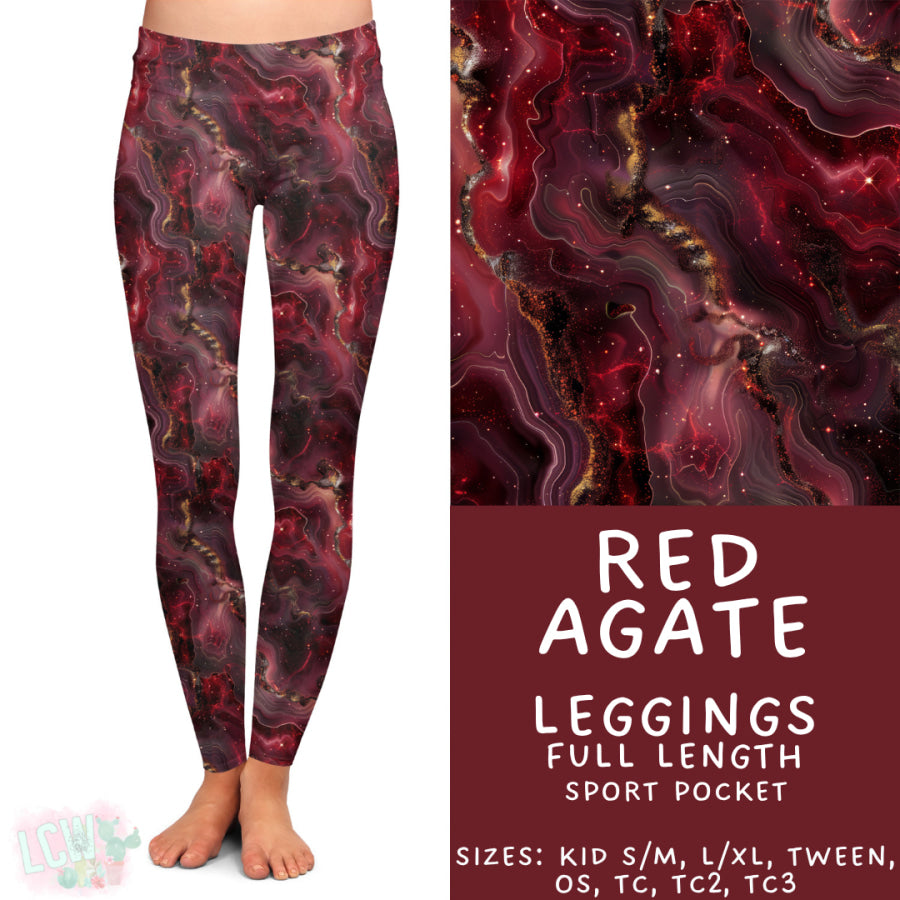 Preorder Custom Styles - Red Agate - Closes 17 Nov - ETA early Feb 2026 Leggings