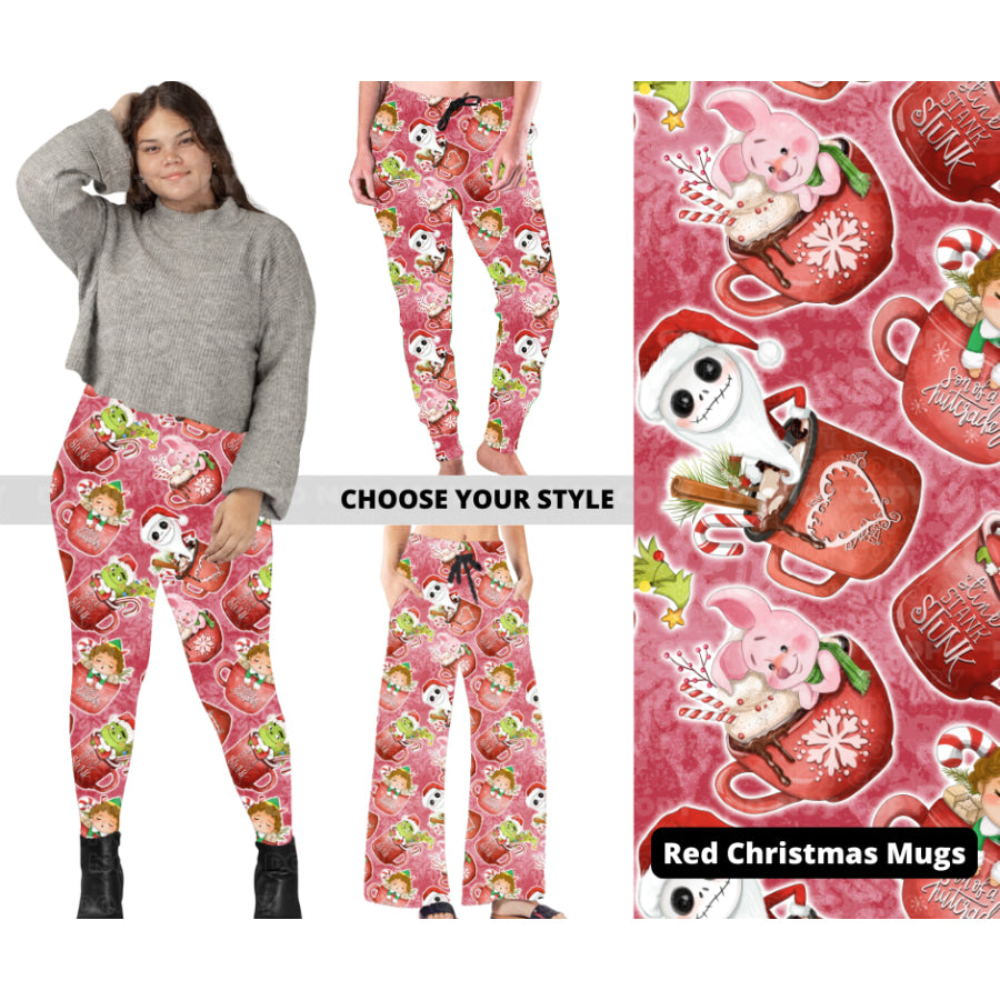 PREORDER Custom Styles - Red Christmas Mugs - Closes 7 Oct - ETA late Dec 2024 Leggings