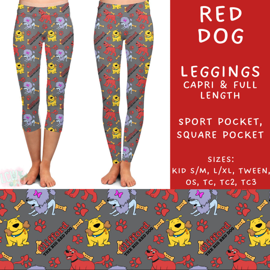 Preorder Custom Styles - Red Dog - Closes 17 Jan - ETA late Apr 2025 Leggings