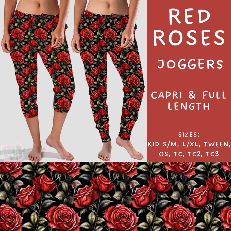 Preorder Custom Styles - Red Roses - Closes 13 Nov - ETA late Jan 2025 Leggings