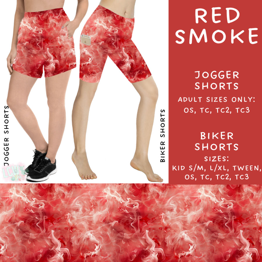 Preorder Custom Styles - Red Smoke - Closes 20 Feb - ETA mid May 2025 Leggings