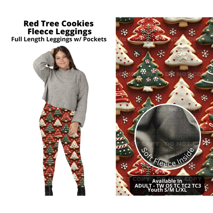 PREORDER Custom Styles - Red Tree Cookies - Closes 7 Oct - ETA late Dec 2024 Leggings