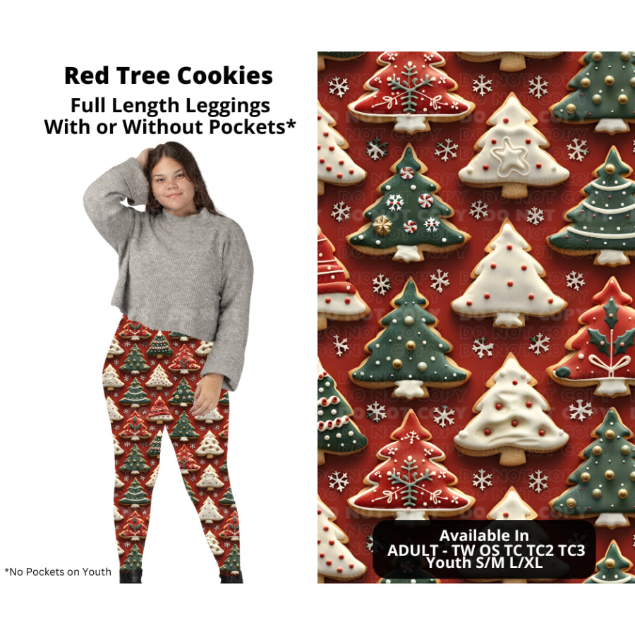 PREORDER Custom Styles - Red Tree Cookies - Closes 7 Oct - ETA late Dec 2024 Leggings