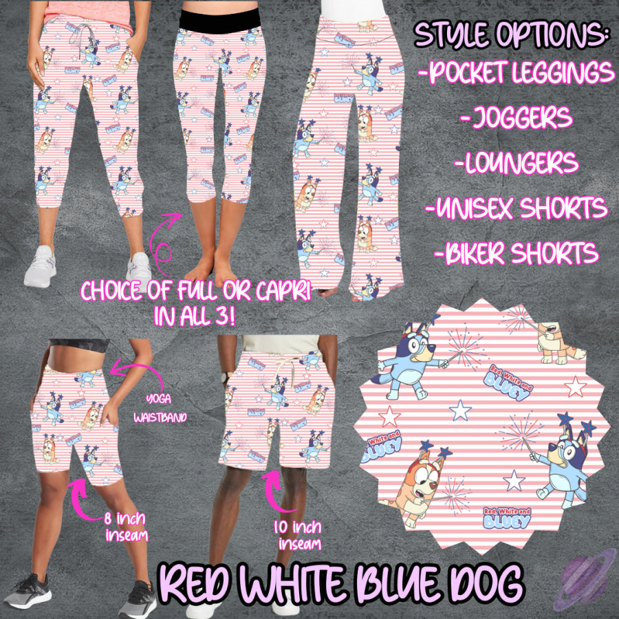 Preorder Custom Styles - Red White Blue Dog - Closes 21 May - ETA late Aug 2025 Streetwear