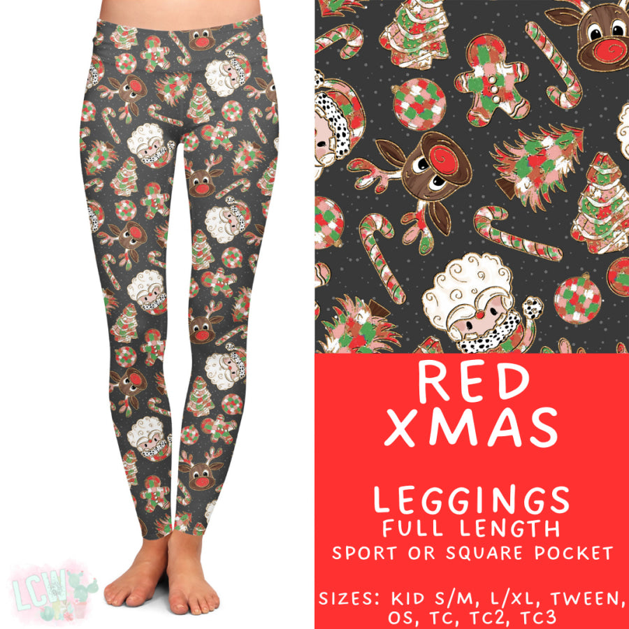 Preorder Custom Styles - Red Xmas - Closes 3 Oct - ETA late Dec 2025 Leggings