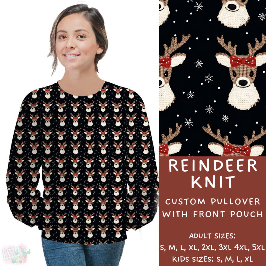 Preorder Custom Styles - Reindeer Knit - Closes 31 Oct - ETA early Jan 2025 Leggings