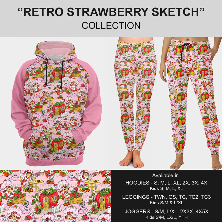 PREORDER Custom Styles - Retro Strawberry Sketch - Closes 19 Nov - ETA mid Feb 2025 Loungewear