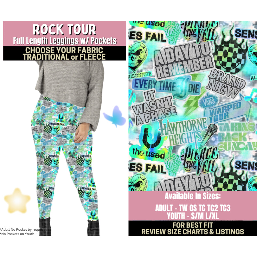 Preorder Custom Styles - Rock Tour - Closes 25 Sep - ETA late Jan 2026 Leggings