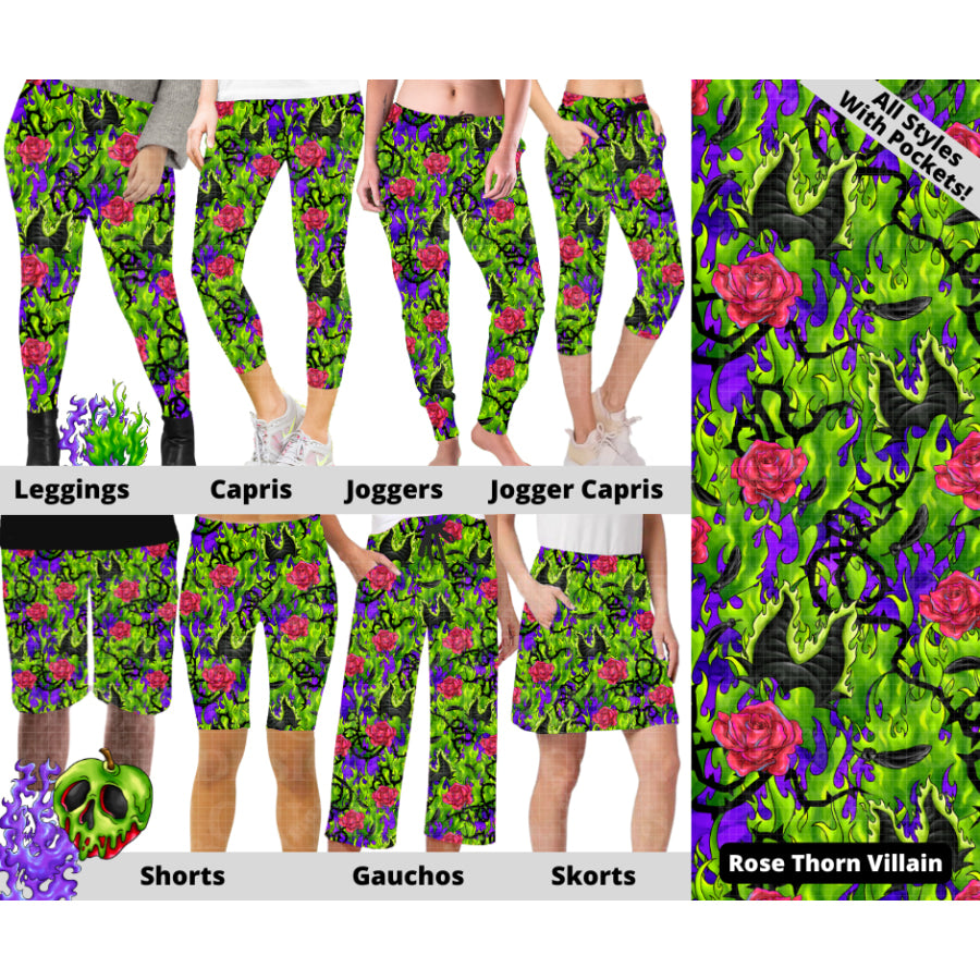 Preorder Custom Styles - Rose Thorn Villain - Closes 28 Mar - ETA mid Jul 2025 Leggings