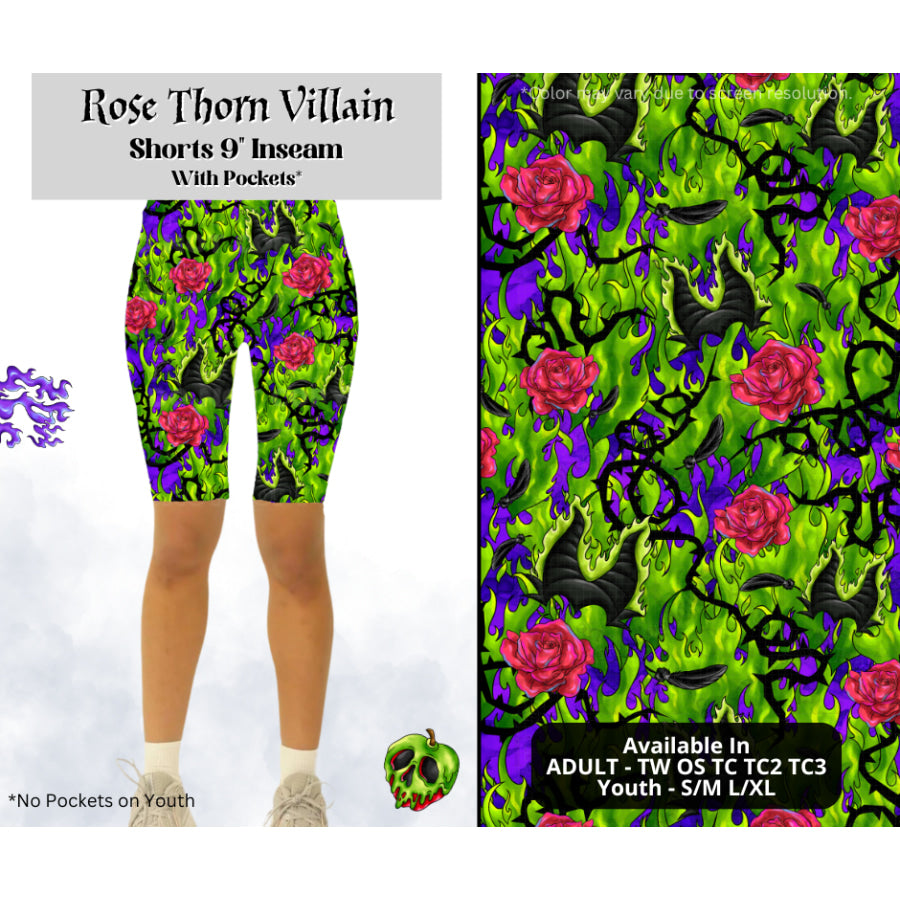 Preorder Custom Styles - Rose Thorn Villain - Closes 28 Mar - ETA mid Jul 2025 Leggings