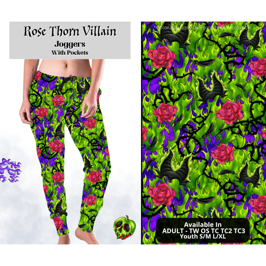 Preorder Custom Styles - Rose Thorn Villain - Closes 28 Mar - ETA mid Jul 2025 Leggings