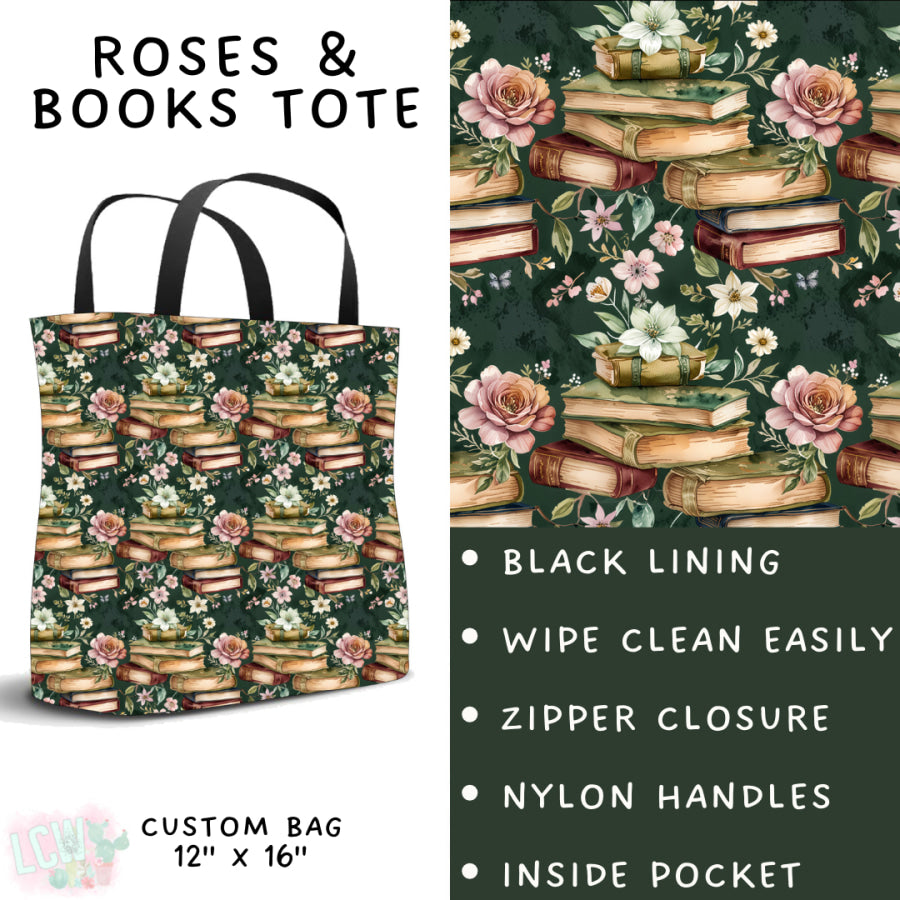 Preorder Custom Styles Roses and Books Closes 4 Sep ETA late Nov 2025 Leggings