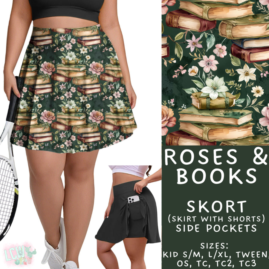 Preorder Custom Styles Roses and Books Closes 4 Sep ETA late Nov 2025 Leggings