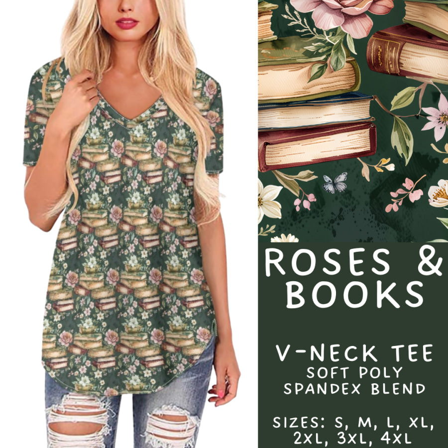 Preorder Custom Styles Roses and Books Closes 4 Sep ETA late Nov 2025 Leggings