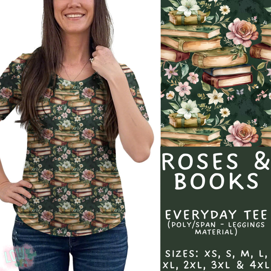 Preorder Custom Styles Roses and Books Closes 4 Sep ETA late Nov 2025 Leggings