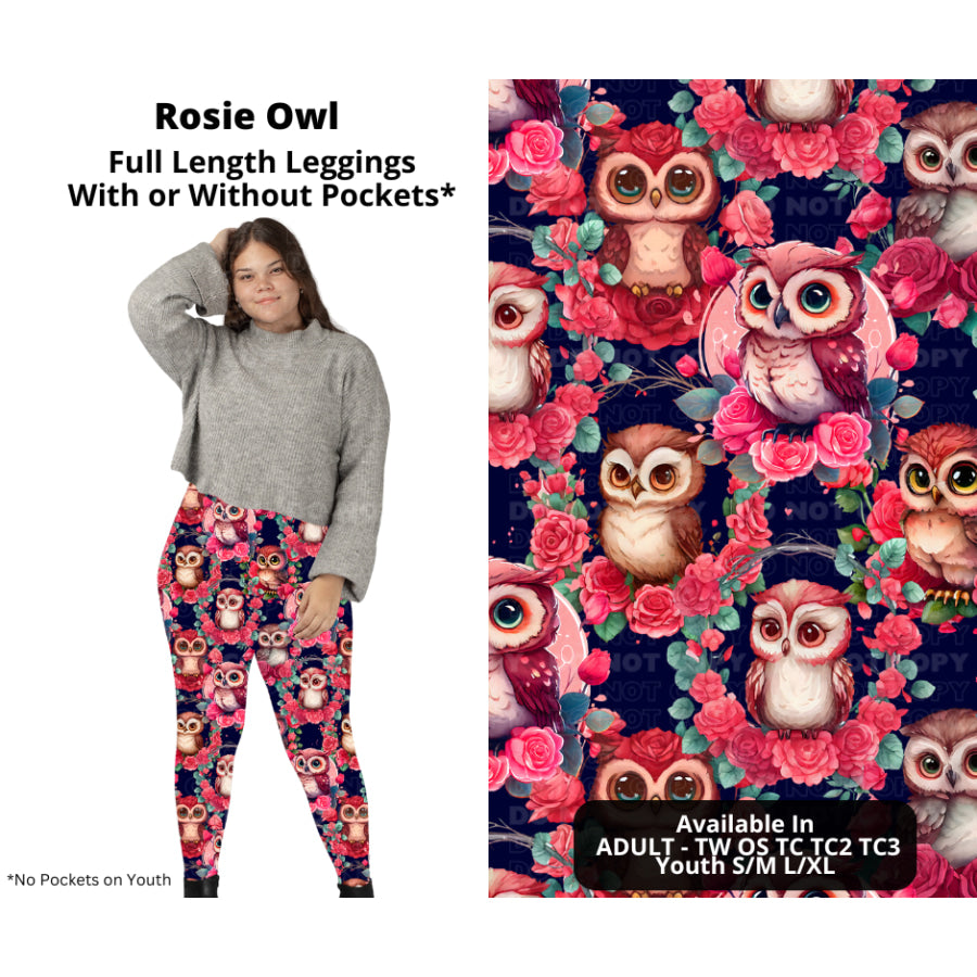 PREORDER Custom Styles - Rosie Owl - Closes 28 Nov - ETA late Feb 2025 Leggings