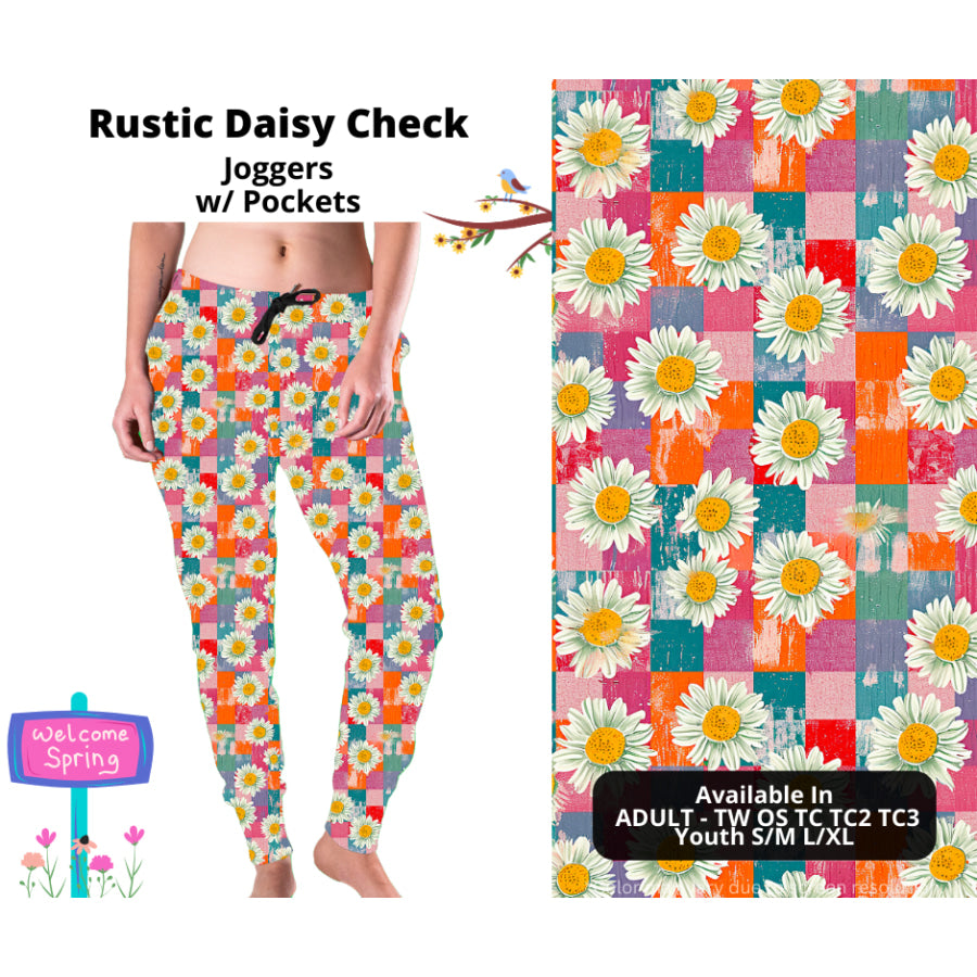 PREORDER Custom Styles - Rustic Daisy Check - Closes 27 Jan - ETA late Apr 2025 Leggings