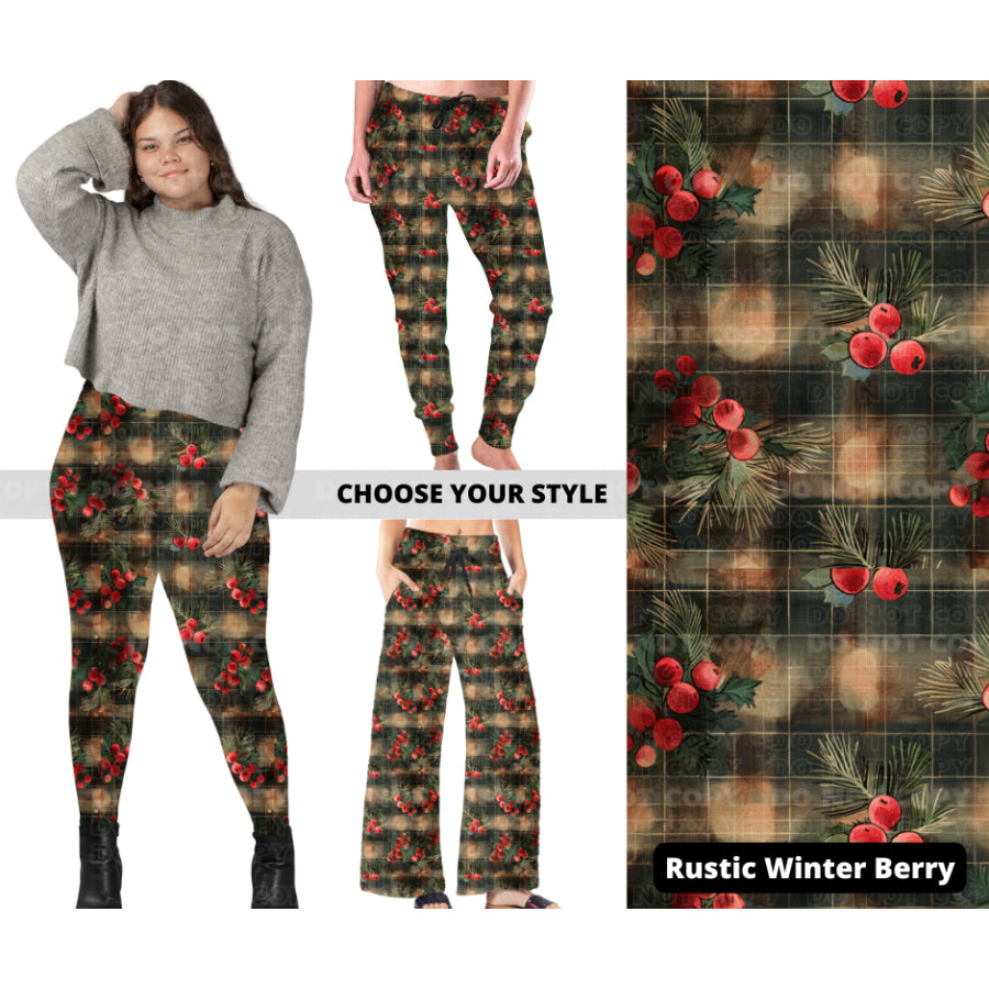 PREORDER Custom Styles - Rustic Winter Berry - Closes 14 Oct - ETA early Jan 2024 Leggings