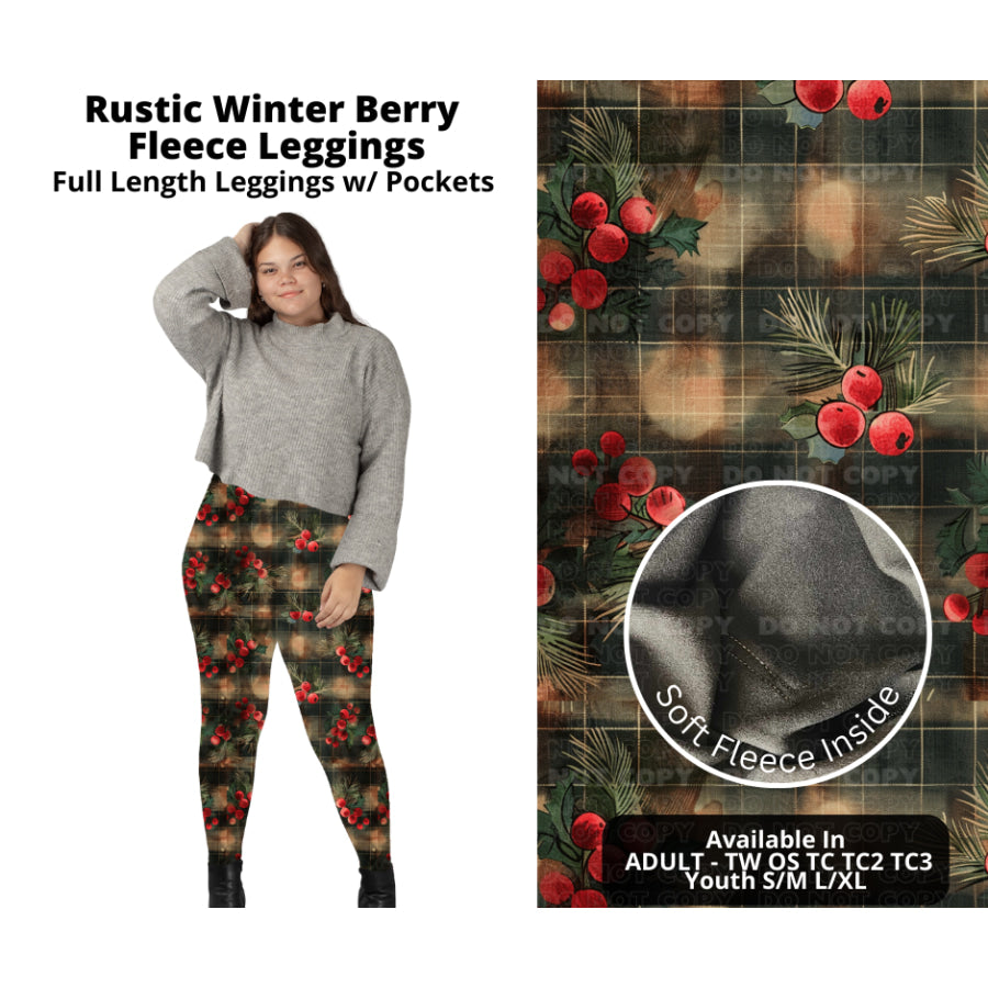 PREORDER Custom Styles - Rustic Winter Berry - Closes 14 Oct - ETA early Jan 2024 Leggings