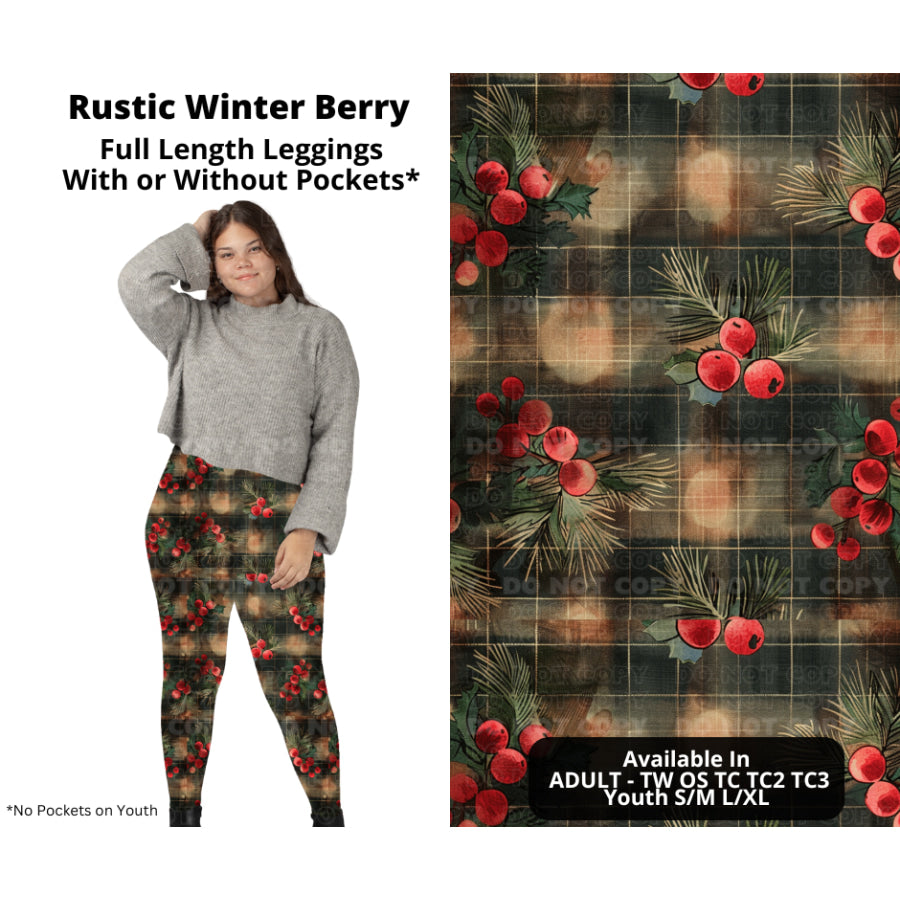 PREORDER Custom Styles - Rustic Winter Berry - Closes 14 Oct - ETA early Jan 2024 Leggings