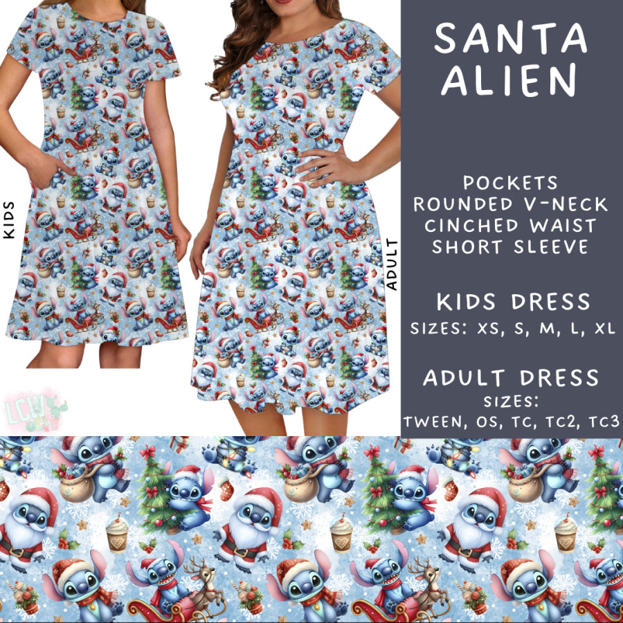 Preorder Custom Styles - Santa Alien - Closes 31 Oct - ETA early Jan 2025 Leggings