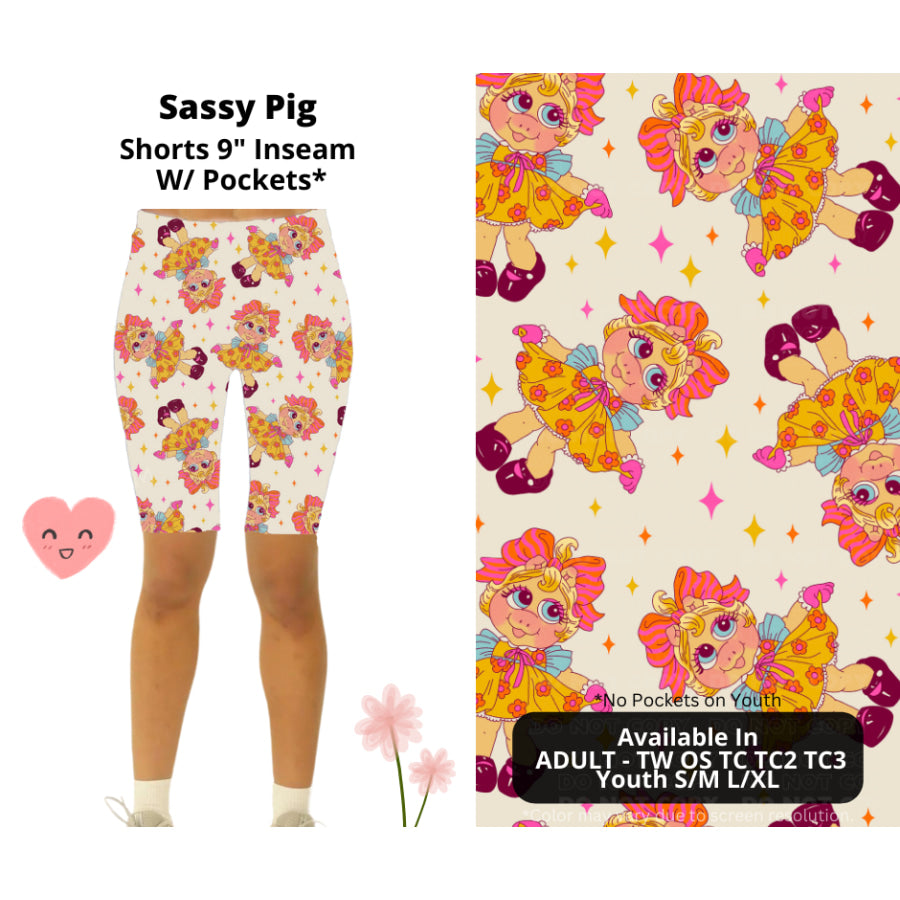 Preorder Custom Styles - Sassy Pig - Closes 3 Mar - ETA mid Jun 2025 Leggings