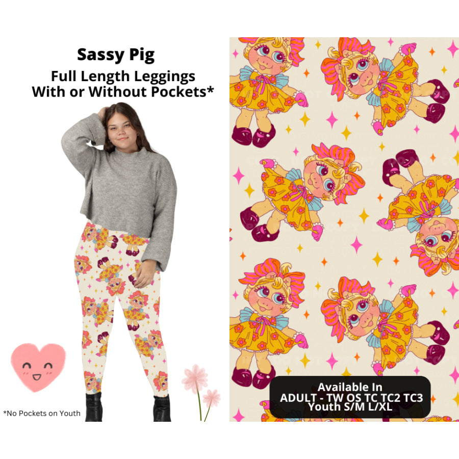 Preorder Custom Styles - Sassy Pig - Closes 3 Mar - ETA mid Jun 2025 Leggings