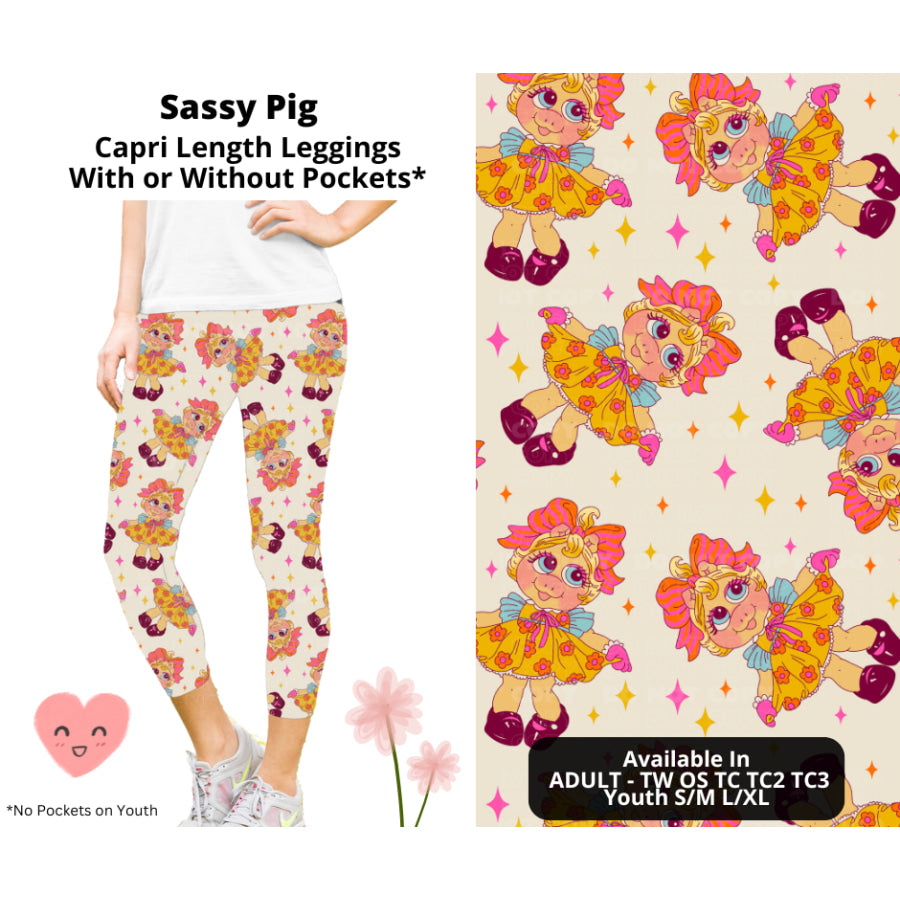 Preorder Custom Styles - Sassy Pig - Closes 3 Mar - ETA mid Jun 2025 Leggings