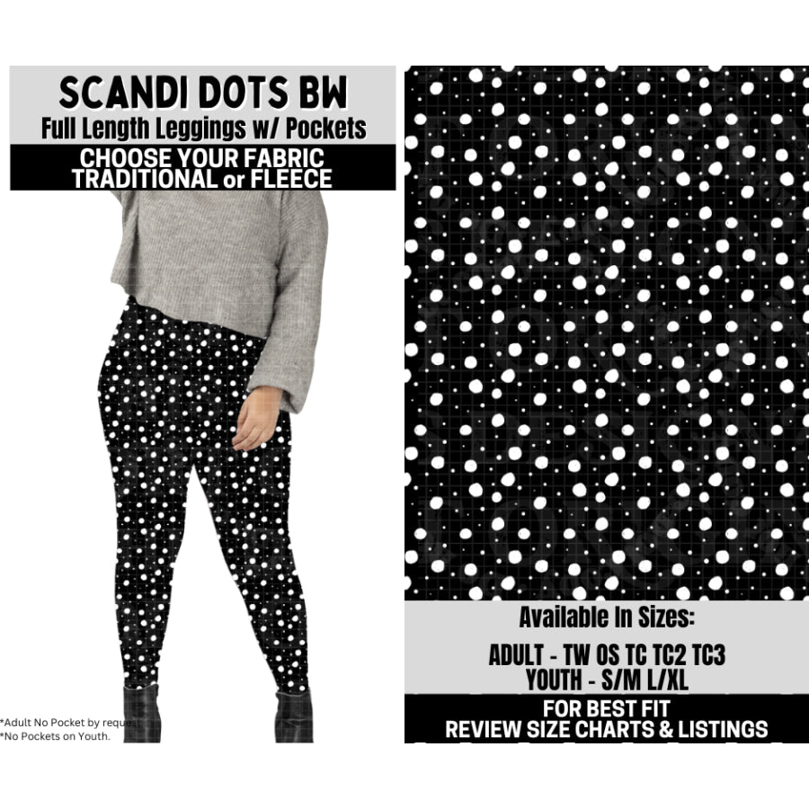 Preorder Custom Styles - Scandi Dots BW - Closes 6 Oct - ETA mid Feb 2026 Leggings