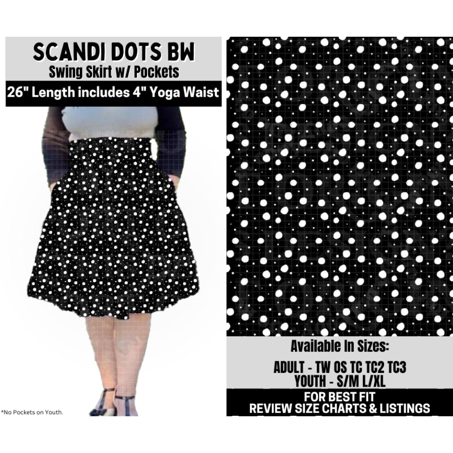 Preorder Custom Styles - Scandi Dots BW - Closes 6 Oct - ETA mid Feb 2026 Leggings