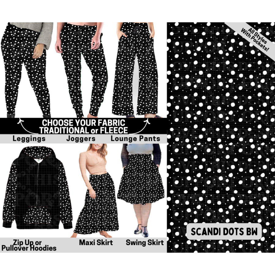 Preorder Custom Styles - Scandi Dots BW - Closes 6 Oct - ETA mid Feb 2026 Leggings