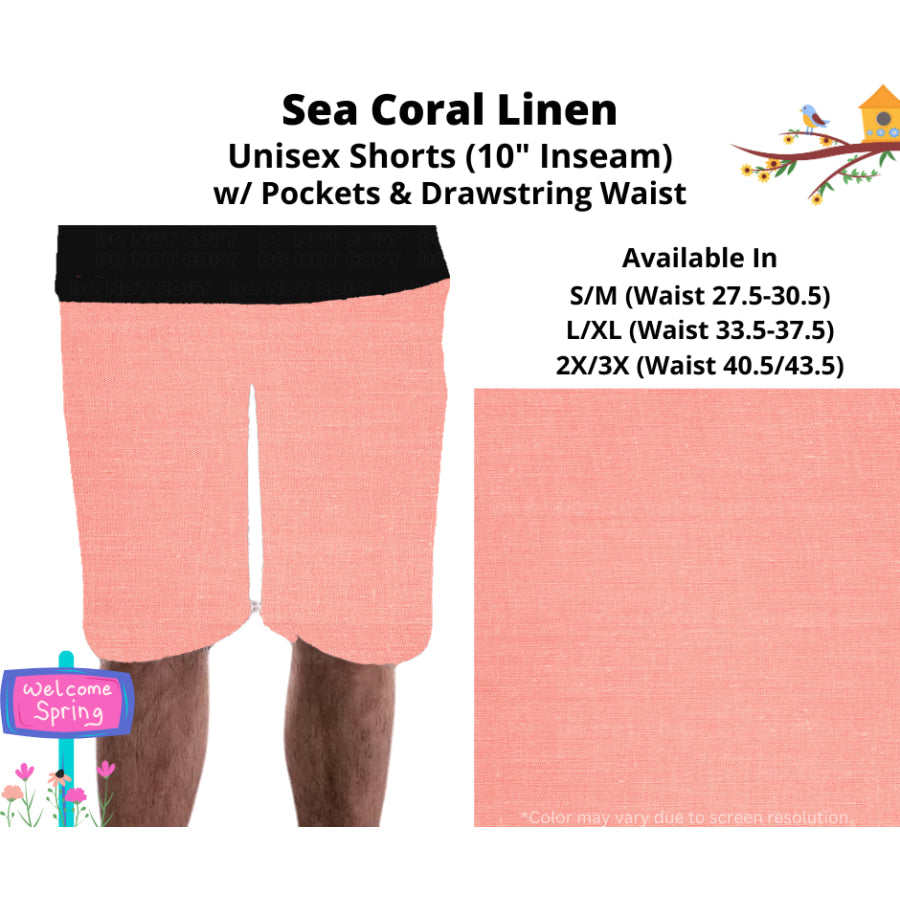 PREORDER Custom Styles - Sea Coral Linen - Closes 8 Jan - ETA late Apr 2025 Leggings