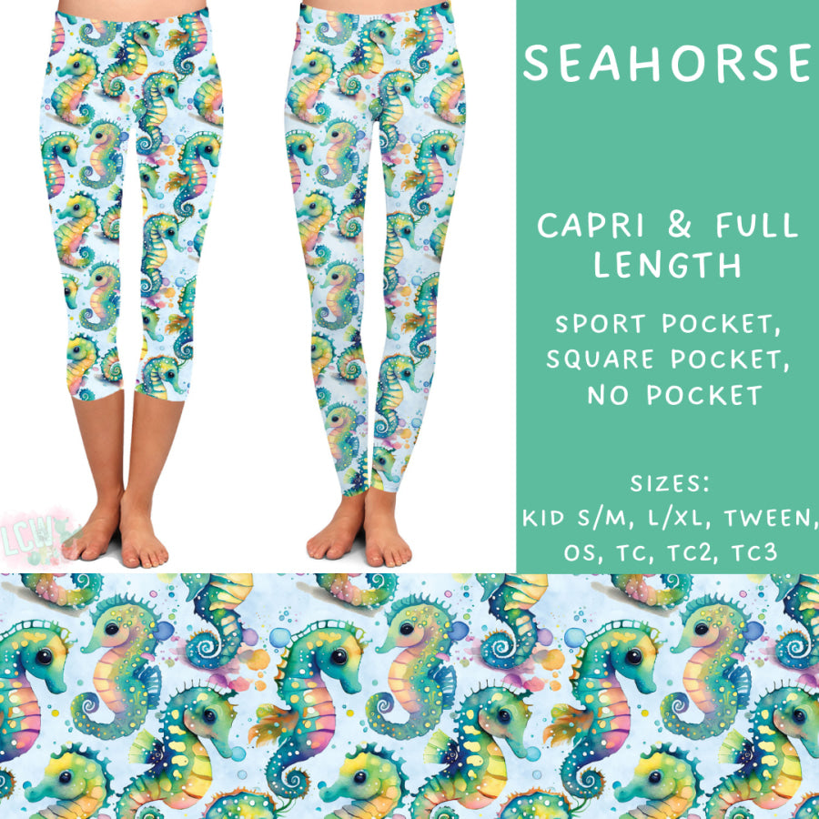 Preorder Custom Styles - Seahorse - Closes 20 Mar - ETA mid Jun 2025 Leggings