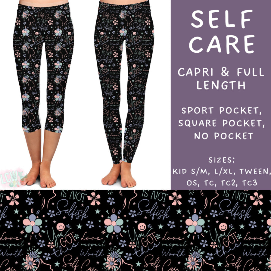 Preorder Custom Styles - Self Care - Closes 22 Jan - ETA late Apr 2025 Leggings