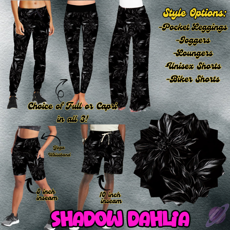 PREORDER Custom Styles - Shadow Dahlia - Closes 26 Jan - ETA late Apr 2025 Leggings