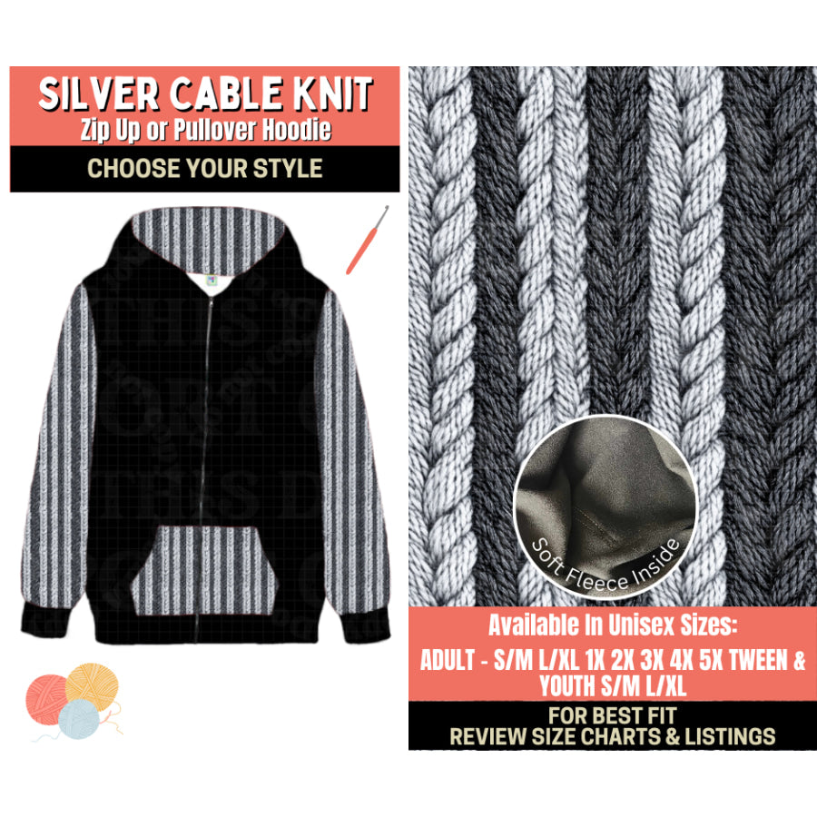 Preorder Custom Styles - Silver Cable Knit - Closes 1 Oct - ETA Early Feb 2026 Leggings