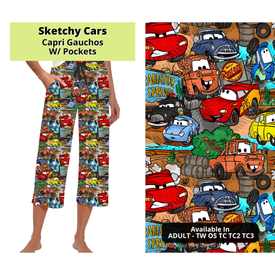 Preorder Custom Styles - Sketchy Cars - Closes 24 Mar - ETA late Jun 2025 Leggings