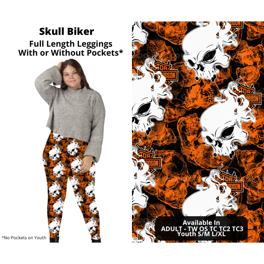 PREORDER Custom Styles - Skull Biker - Closes 27 Nov - ETA late Feb 2025 Leggings