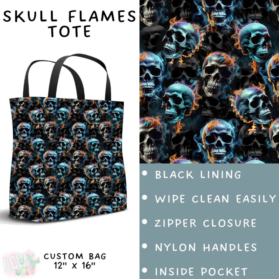 Preorder Custom Styles Skull Flames Closes 4 Sep ETA late Nov 2025 Leggings