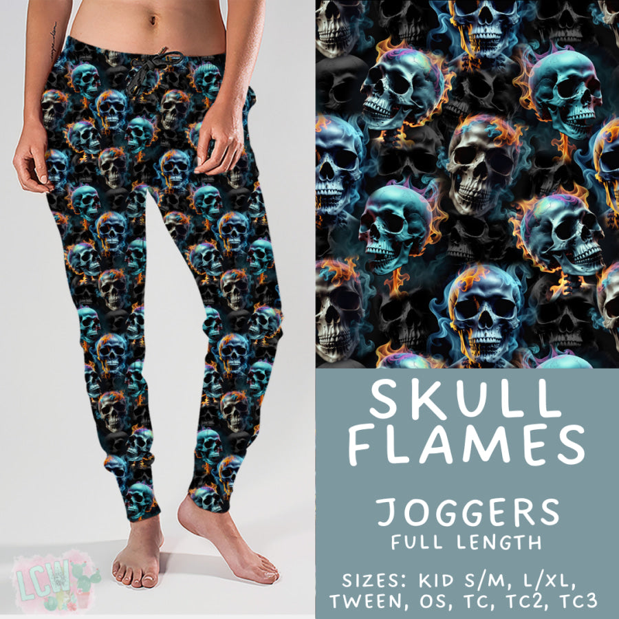 Preorder Custom Styles Skull Flames Closes 4 Sep ETA late Nov 2025 Leggings