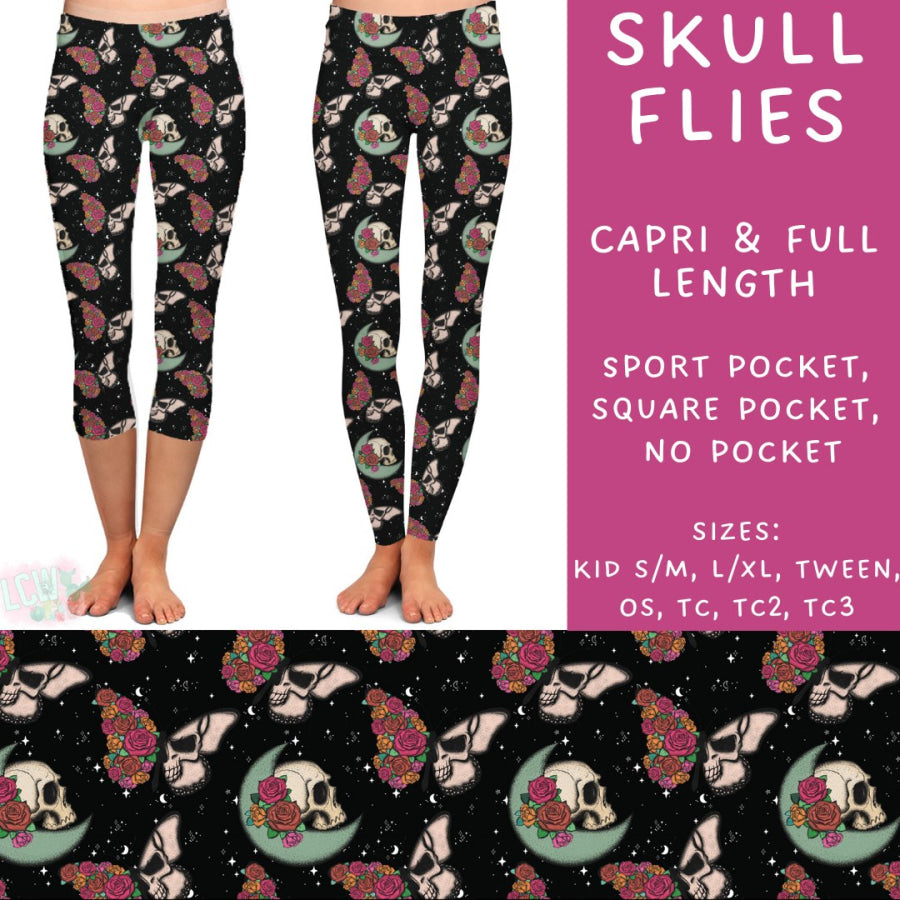 Preorder Custom Styles - Skull Flies - Closes 6 Dec - ETA late Feb 2025 Leggings