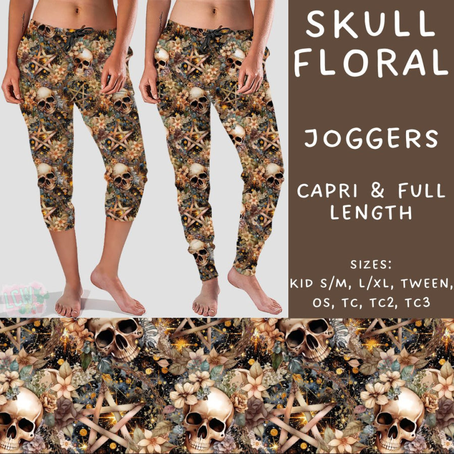 Preorder Custom Styles - Skull Floral - Closes 6 Dec - ETA late Feb 2025 Leggings