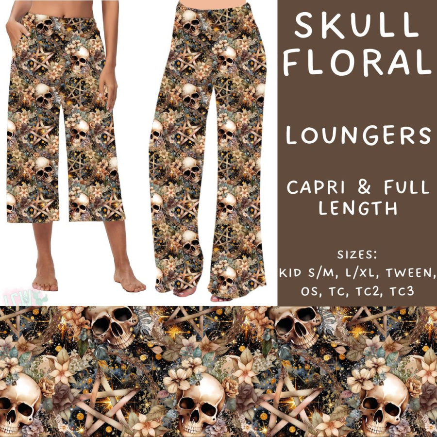 Preorder Custom Styles - Skull Floral - Closes 6 Dec - ETA late Feb 2025 Leggings