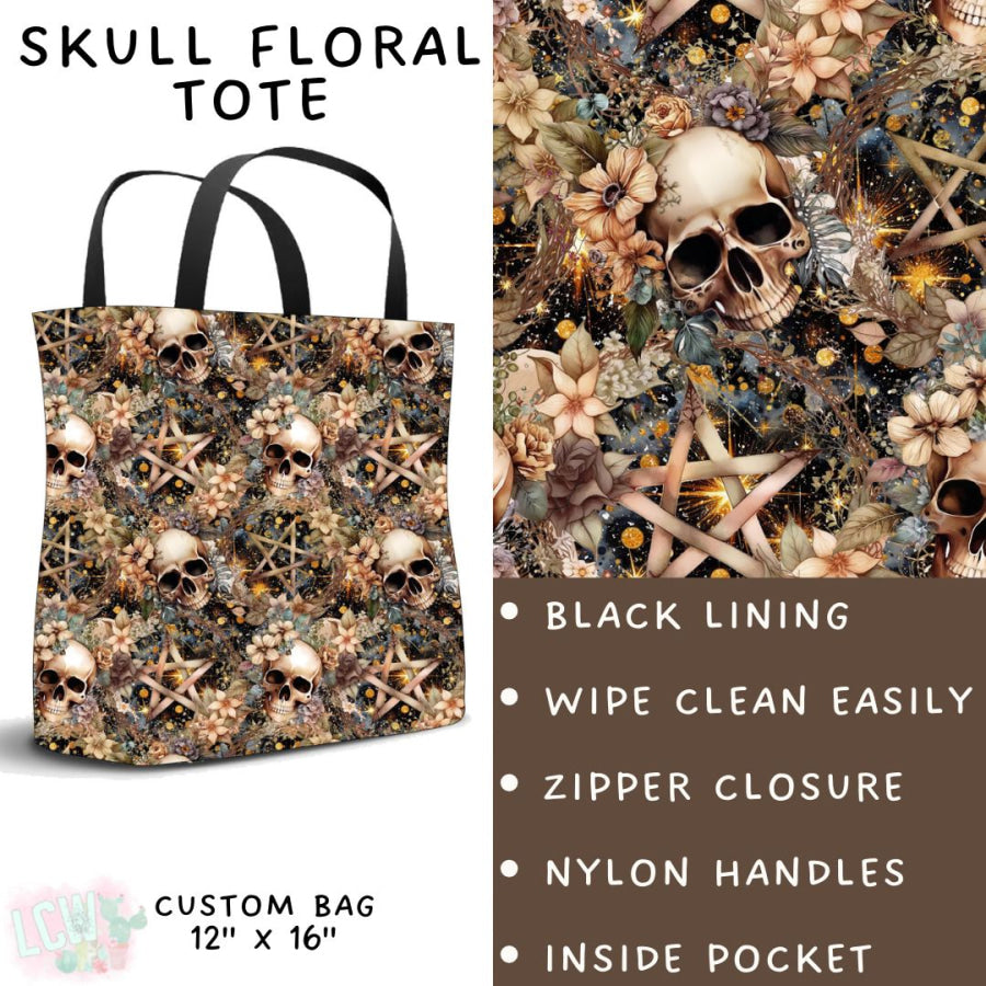 Preorder Custom Styles - Skull Floral - Closes 6 Dec - ETA late Feb 2025 Leggings