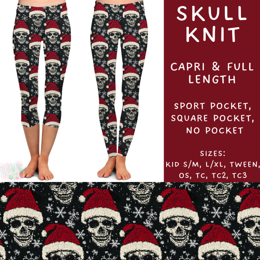 Preorder Custom Styles - Skull Knit - Closes 31 Oct - ETA early Jan 2025 Leggings