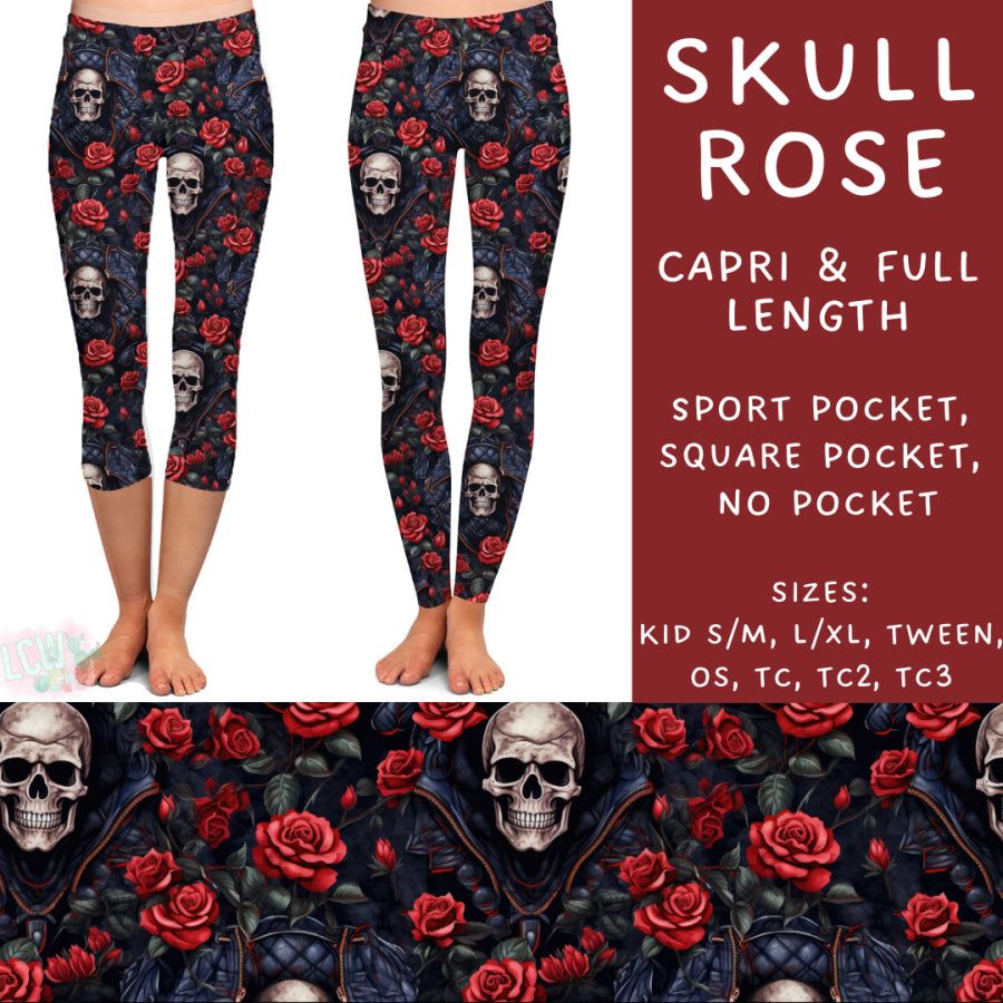 Preorder Custom Styles - Skull Rose - Closes 10 Jan - ETA early Apr 2025 Leggings