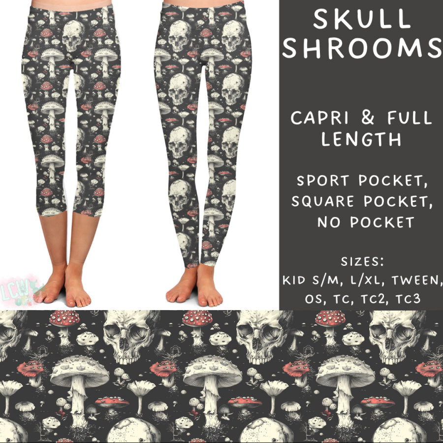 Preorder Custom Styles - Skull Shrooms - Closes 10 Jan - ETA early Apr 2025 Leggings