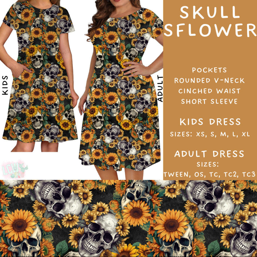 Preorder Custom Styles - Skull Sunflower - Closes 22 Jan - ETA late Apr 2025 Leggings