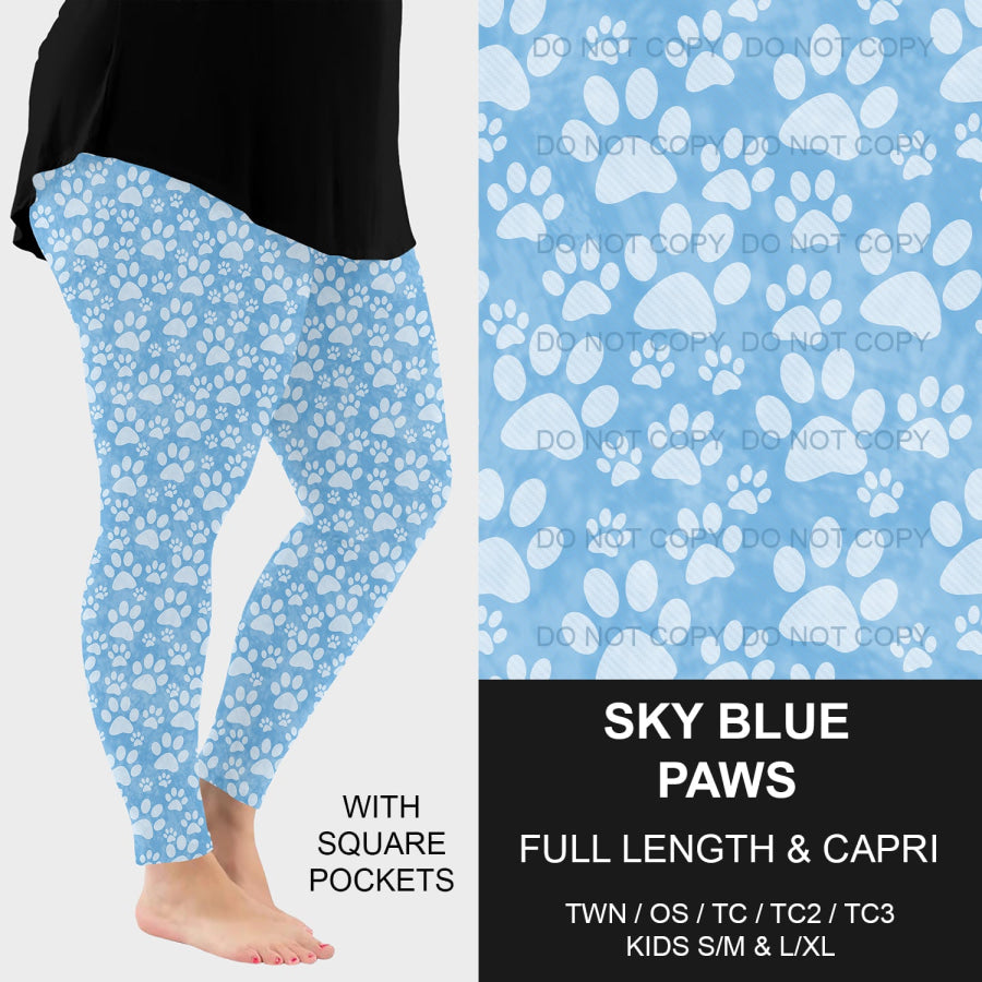 PREORDER Custom Styles - Sky Blue Paws - Closes 18 Mar - ETA mid Jun 2025 Loungewear