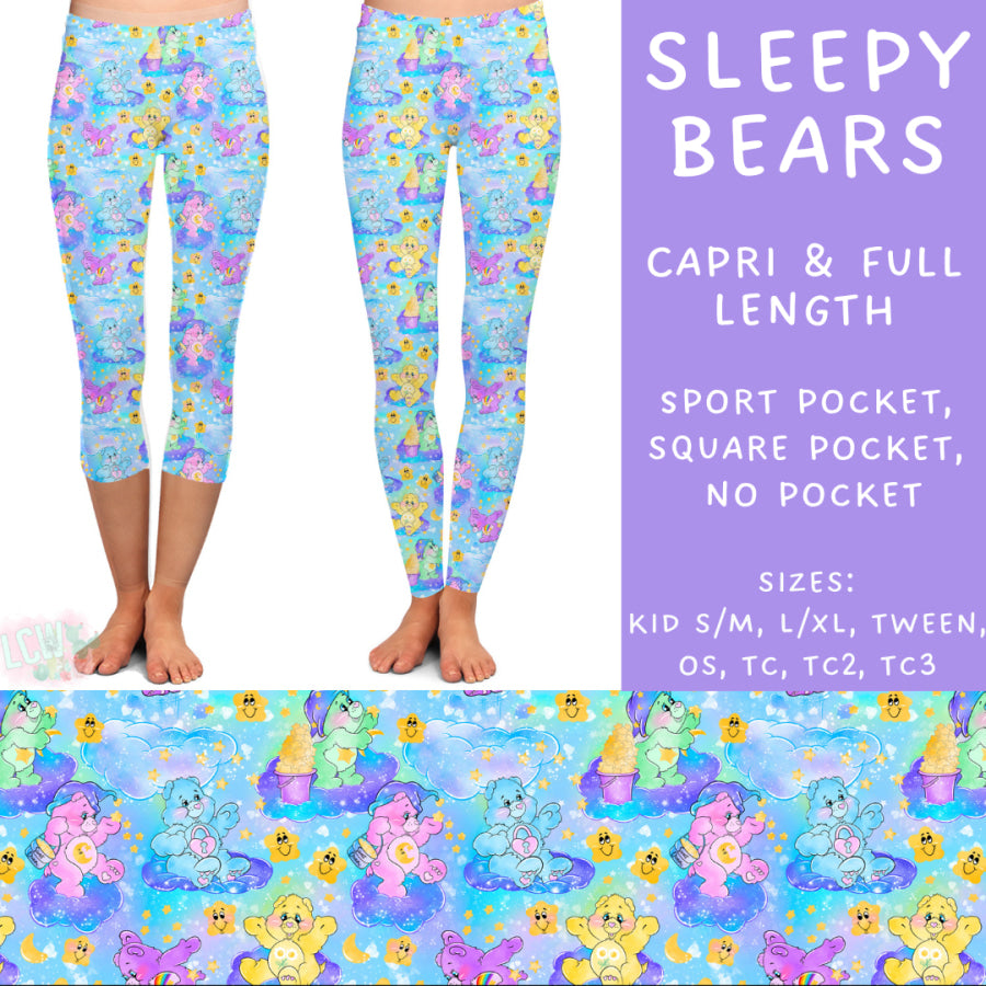 Preorder Custom Styles - Sleepy Bears - Closes 6 Dec - ETA late Feb 2025 Leggings